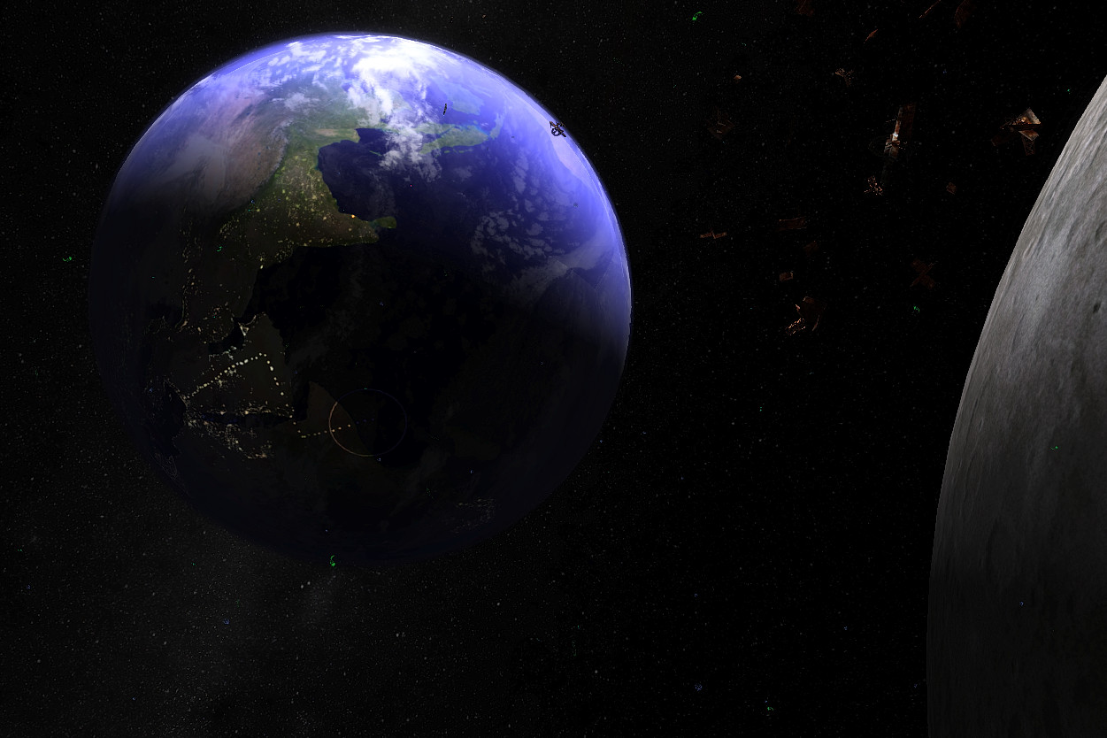 Moon and Earth in the Sol system Moon and Earth in the Sol system