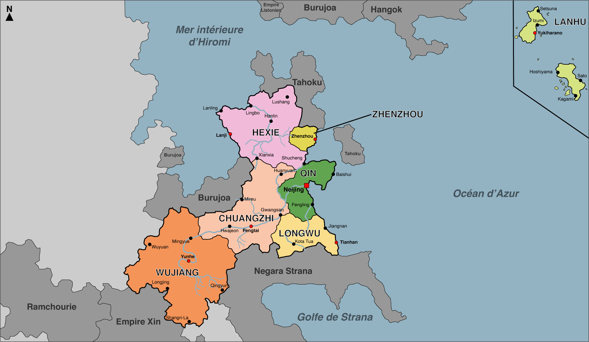 Carte des frontières du Grand Ling